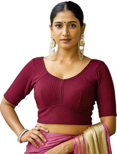 PU Fashion Round Neck Women Blouse