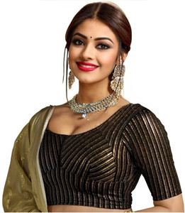 PU Fashion Round Neck Women Blouse