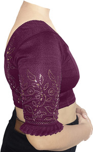 PU Fashion Round Neck Women Blouse