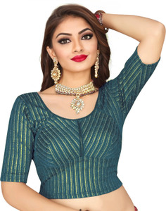PU Fashion Round Neck Women Blouse