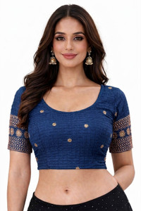Priyanshi Fashions U-Neck Women Blouse