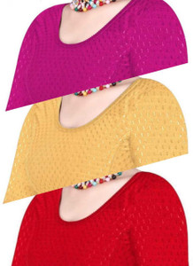 vikku Round Neck Women Blouse