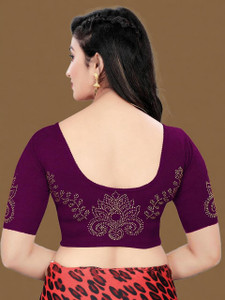 PU Fashion Round Neck Women Blouse