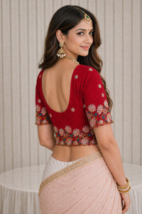 VeenaCreation Round Neck Women Blouse