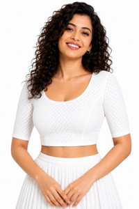 PRAMUKH MART Round Neck Women Blouse