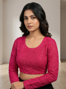 ग्रोमोर क्रिएशन महिलाओं के लिए गोल गला ब्लाउज