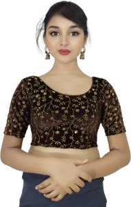 PU Fashion Round Neck Women Blouse