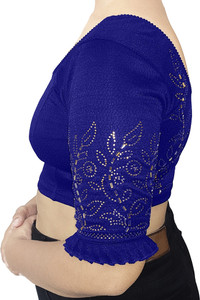 PU Fashion Round Neck Women Blouse
