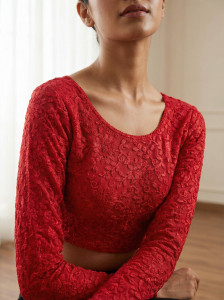 GROWMORE CREATION Round Neck Women Blouse