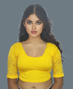 PU Fashion U-Neck Women Blouse