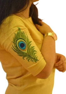 VILLAAKSHI COLLECTIONS Boat Neck Women Blouse