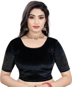 PU Fashion Round Neck Women Blouse