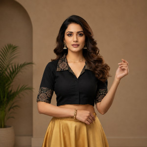SARIKACOLLECTIONN Band collar Women Blouse