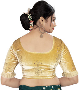 PU Fashion Round Neck Women Blouse
