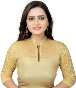 chandan Tax fab Band collar Women Blouse