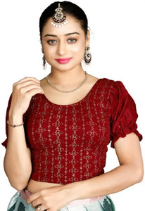 Dhyaan Textile Round Neck Women Blouse