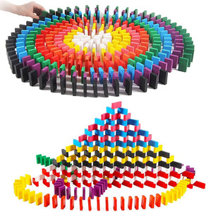 TOOBIL Rainbow Wooden Domino Toy Set For Kids