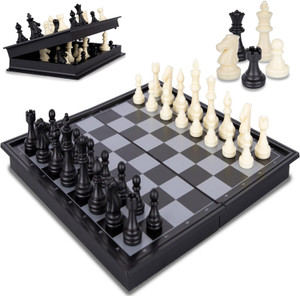 Bluetech Magnatic Chess Board Set with Folding 2 Plyaers Travel Toys for Kids and Adults Strategy & War Board Game
