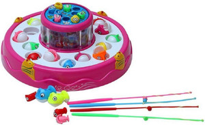 Prince Toys Fishing Catching Game With Music for Kids Boys and Girls - Learn to Fish (ASSORTED COLOR) Party & Fun Board Game