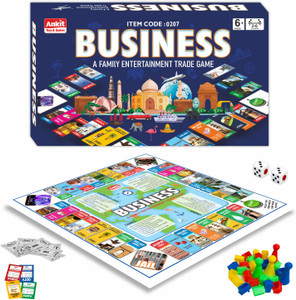 Ankit Toys & Games 15" BUSINESS | Indian Real Estate Strategic Trade and Property Management | Party & Fun Board Game