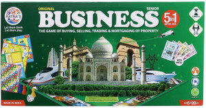 MAIRAAG Ratna’s Business Senior 5 in 1 Board Game with Notes 2-4 Players Money & Assets Board Game