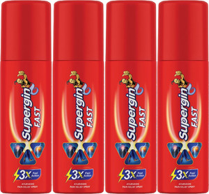 मेडोफार्म वेलनेस Supergin Fast Relief Spray- Pack of 4 | 100% Ayurvedic Formula
