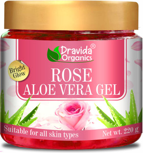 Dravida Organics 100% Pure Rose Aloe Vera Gel