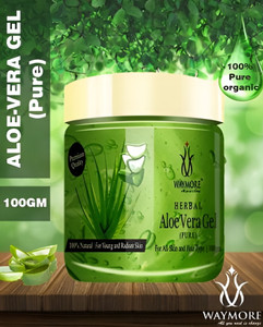 WAYMORE 100% Pure and Natural Aloe Vera Gel For Healthy Young Radiant Skin Anti Ageing & Anti Tanning Gel(Transparent) - 100ml