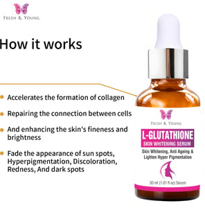 Fresh & Young l-Glutathione Serum For Skin whitening & Hyperpigmentation  Glass Skin Price in India