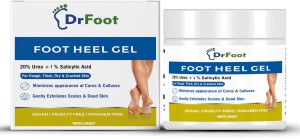 Dr Foot Foot Heel Gel Moisturizes Callus Cracked Rough Dry Dead Skin and Corns, Softens Thick Painful Nails – 100gm
