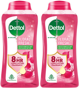 Dettol Body Wash & Shower Gel for Women and Men,Floral Fresh (250ml-Pack of 2)