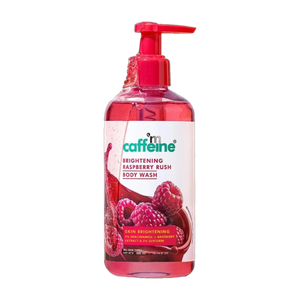 mCaffeine Brightening Raspberry Rush Body Wash, Brighter Skin with Fruity Raspberry Aroma