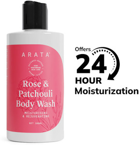 अराटा Moisturising Rose and Patchouli Body Wash | For Soft and Supple Skin