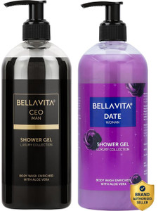 BELLAVITA CEO Men & Date women Perfume Shower Gel Combo,Long Lasting Fragrance,Body wash