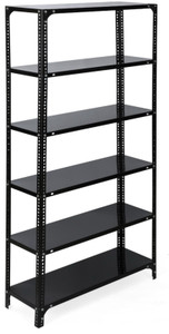 fiora Slotted Angle CRC Sheet 5 Shelves Multipurpose Storage Metal Open Book Shelf