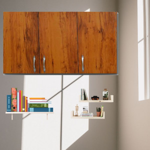 SPECIALITY PANELS 3 Doors Modular Wall Cabinet with Organizer Shelf & Termites Resistance Engineered Wood Close Book Shelf