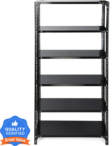 Progressive Enterprises Slotted Angle CRC Sheet 5 Shelves Multipurpose Storage Metal Open Book Shelf