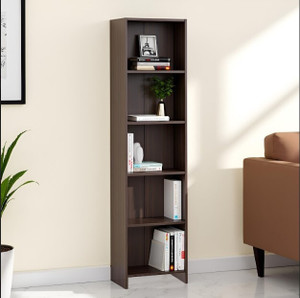 FURNEASER Stalbar Book Shelf Display Rack, Engineered Wood Semi-Open Book Shelf