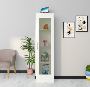 PICKWOOD Giona Bookshelf Cabinet Book Rack Organizer with Shelves for Home Librar Engineered Wood Close Book Shelf