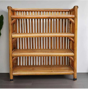 QUEES Bamboo Open Book Shelf
