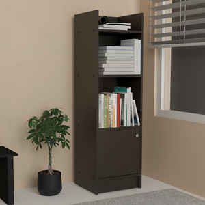 neuspace Phoenix BS 3 Layer Bookshelf with Storage Cabinet | Open Display Book Rack Engineered Wood Semi-Open Book Shelf