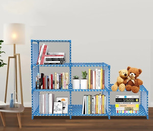 VIKNORT 9-Layer Metal Open Book Shelf