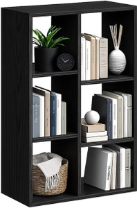 EW 33.5*9.5*24.7inch Wooden 5-Cube Open Storage Organizer Bookshelf for Living Room Engineered Wood Open Book Shelf