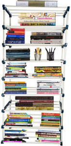 TURBOMAX 9 Tiers Book Shelf for Home Library Multipurpose Storage Organizer Rack Stand Plastic Open Book Shelf