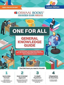 Oswaal One for all GK Guide English Medium (Latest Edition) For All Government Job Exams (UPSC, State PSC, PSUs, SSC, Banking, Railways RRB, Defence NDA/CDS, Teaching, State Govt. & More)