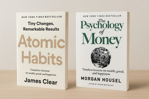 Atomic habits and psychology of money books combo of 2