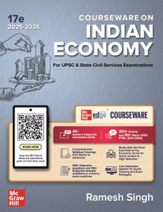 Indian Economy Courseware (English) by Ramesh Singh | 17th Edition | UPSC CSE 2025-26 | Civil Services Exam Prelims & Mains | 250+ Solved Online Prelims PYQs (2011,2024), 80+ Online Mains PYQs (2013,2024) | Updated Economic Survey, Union Budget, Govt Schemes | 45+ Author Videos