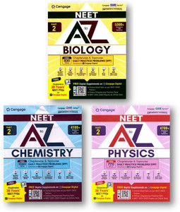 Cengage - NEET A to Z - Physics, Chemistry & Biology Part-2's PCB Combo (Set of 3 Books ) With FREE MCQs for 2025 Exams New Edition 2025