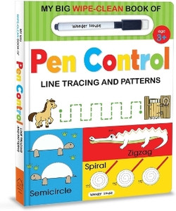 My Big Wipe and Clean Book of Pen Control for Kids Line Tracing and Patterns  - By Miss & Chief
