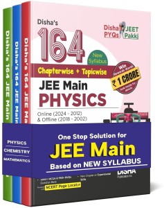 Disha's 164 New Syllabus Chapter-wise + Topic-wise JEE Main Online (2024 - 2012) & Offline (2018 - 2002) Physics, Chemistry & Mathematics Previous Years Solved Papers 8th Edition | NCERT PYQ Question Bank with 100% Detailed Solutions